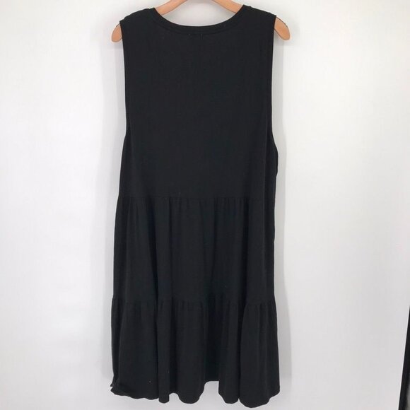 J.Crew Womens Sleeveless Black Tiered Dress knit cotton Size XXL - Picture 11 of 14